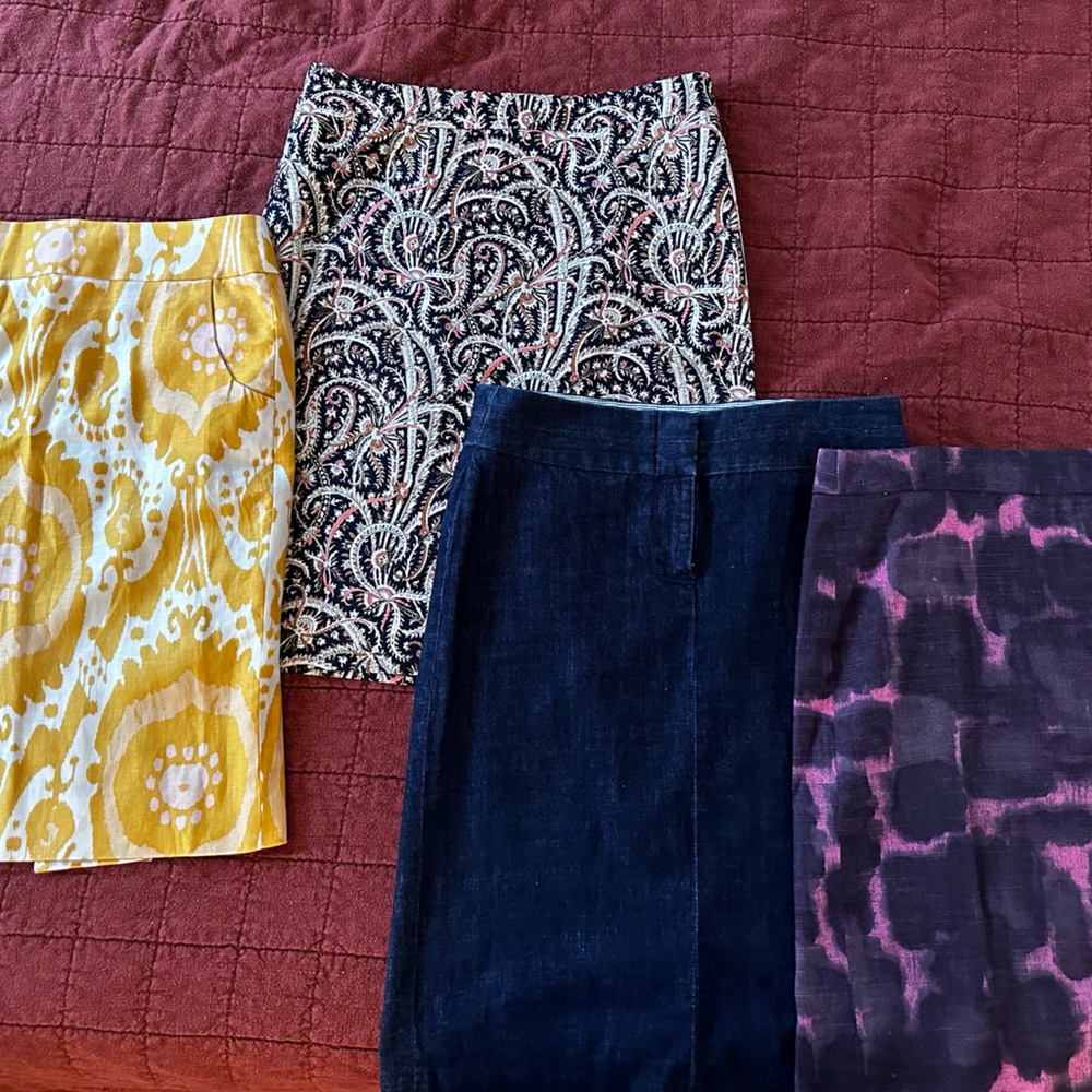 J.Crew Pencil Skirt Lot of 4 - Size 6